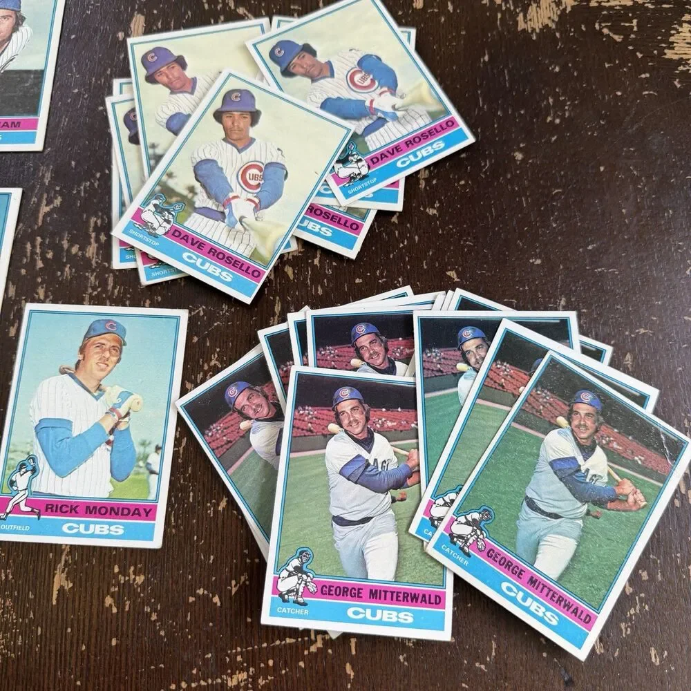 1970s Chicago Cubs Baseball 140 Card Lot With Lots Of Multiples